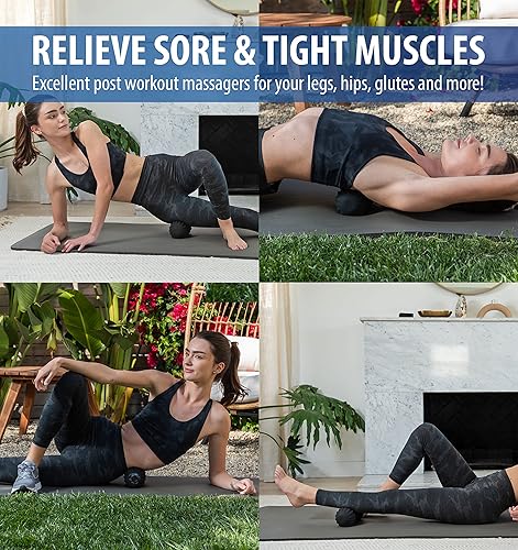 Miniatura 4 de Zyllion Bola de masaje de maní vibratoria rodillo muscular recargable para terapia de puntos de gatillo masaje de tejido profundo liberación