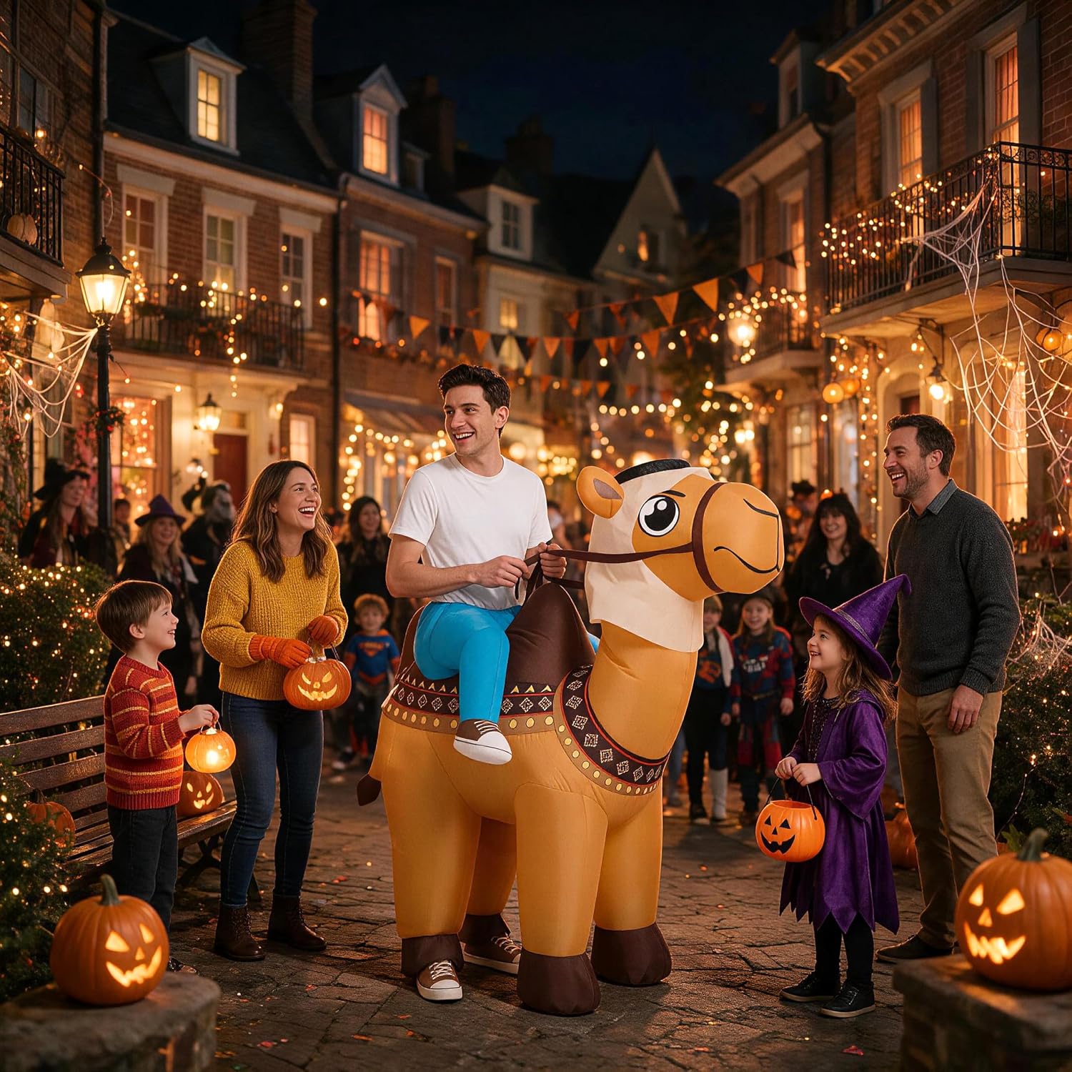 One Casa Inflatable Camel Costume for Adult,Blow Up Ride Animal Suit image 4