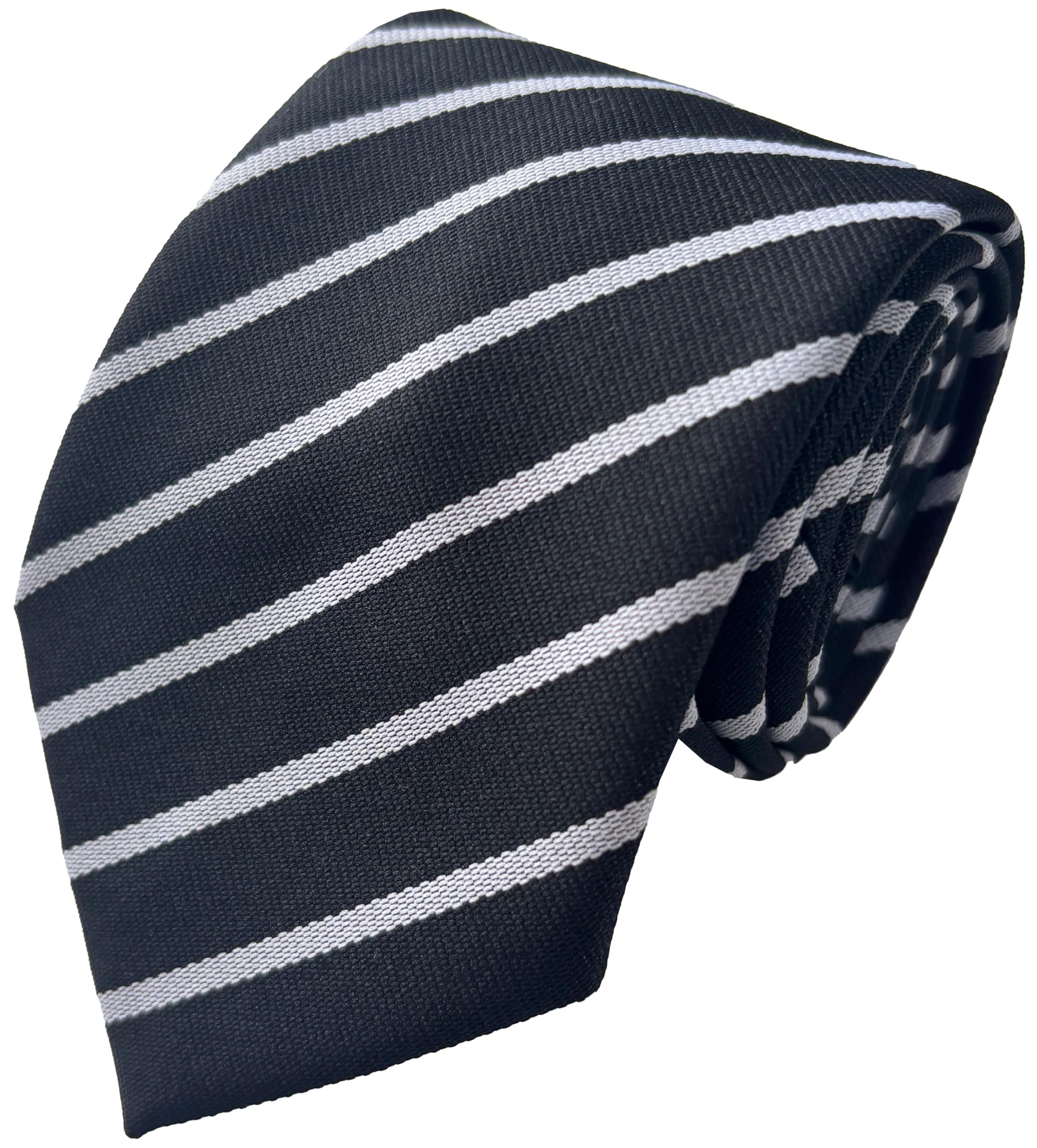 Great British Tie Club School Ties (21 Single Stripe Variations) Junior Age (Black & White)