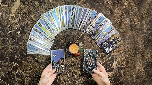 Miniatura 4 de IXIGER Cartas de tarot  78 baraja de tarot clásica con libro guía y caja, lámina dorada, adecuada para juegos de adivinación y adivinación