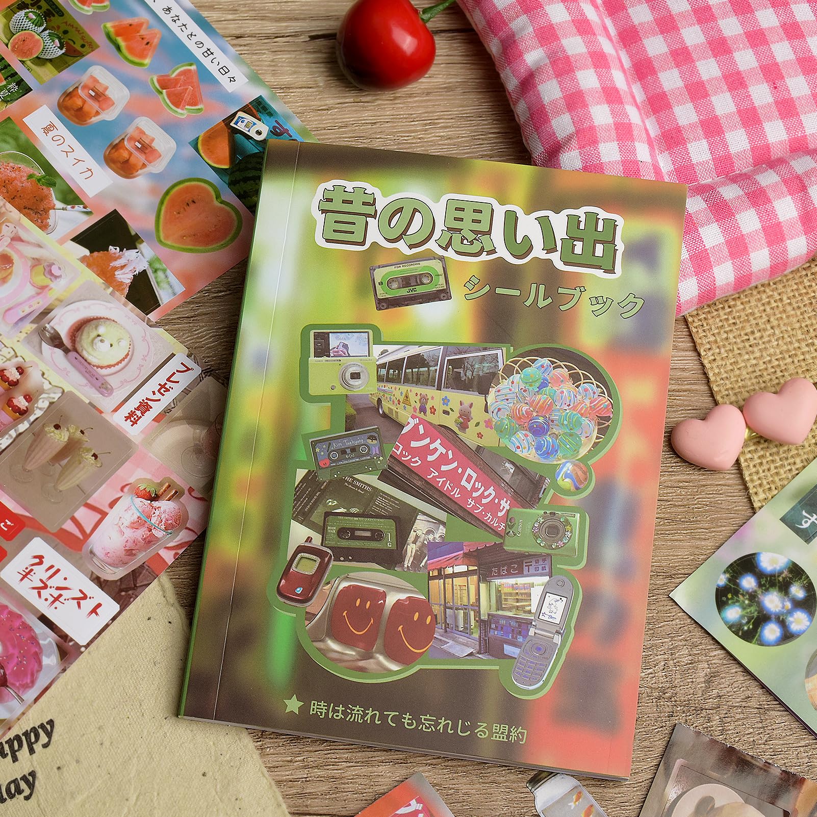 Snylcce Vintage Japanese Sticker Book, 20 Sheets Retro Showa Era & Manga Style Decals for Journaling, Scrapbooking, DIY Crafting, Kawaii Aesthetic Supplies