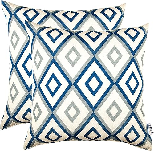 Miniatura 7 de JMGBird Juego de 2 almohadas de patio impermeables para exteriores con rellenos incluidos, almohada de exterior de 18 x 18 pulgadas para muebles de