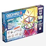 Classic Glitter 142-pc Magnetic Construction Set for Kids Ages 3 and Up | Swiss-Made STEM Educational Toy Made from 100% Recycled Plastic | Screen-Free Activity