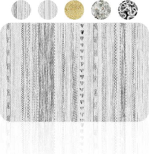 RUUGME Alfombras de baño antideslizantes extra absorbentes para el suelo del cuarto de baño lavable a máquina alfombras de baño para baño blanco