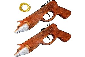 Animal Rubber Band Gun 2-Pack Set - Quality Wood & Handcarved -...