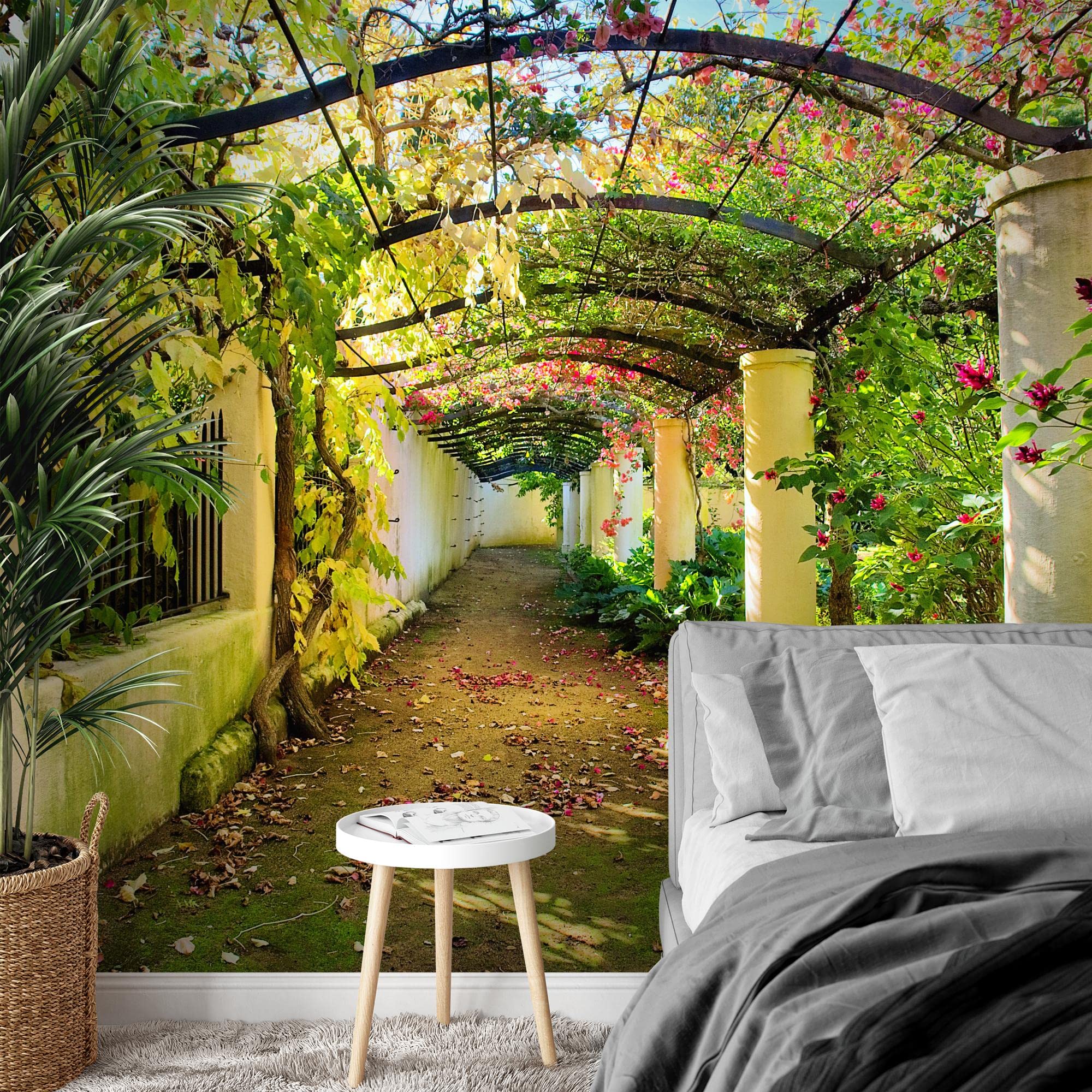 Runa Art Carta da parati fotografica 396 x 280 cm giardino Natura | Vello Decorazione Murale Soggiorno Camera Da Letto | Manifattura tedesca | verde 9003012a