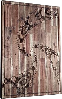 DRIFTWEST.XYZ Math Art Exotic Wall Carving. Mandelbrot Fractal carved in Acacia