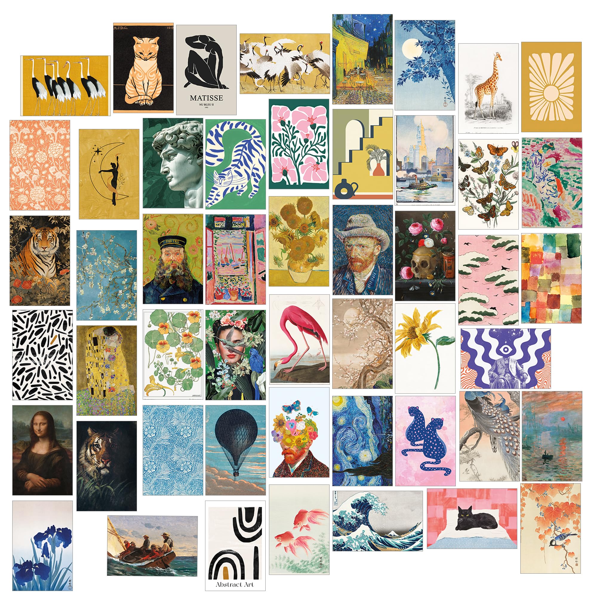 Amazon.co.jp: マキシマリスト ウォールアート、50ピース マキシマリスト ウォールデコ ファンキー 折衷的な装飾 美的 壁  コラージュキット 部屋の装飾 写真コラージュキット ティーンの女の子の寝室の装飾のための美的写真 : ホーム＆キッチン