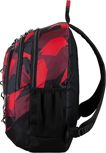 Miniatura 4 de FUEL Mochila unisex grande con múltiples bolsillos y parte inferior resistente al agua, Rojo (Red Camouflage), Escuela