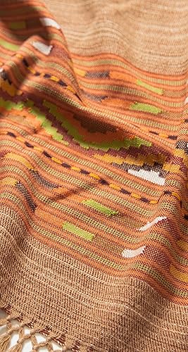 Miniatura 8 de Om Shanti Crafts Meditación - Chal o manta 100% lana, envoltura de lana, bufanda de lana de gran tamaño, manta india, unisex