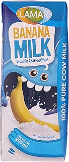 لبن بنكهة الموز من لمار، 200 مل، 6 قطع