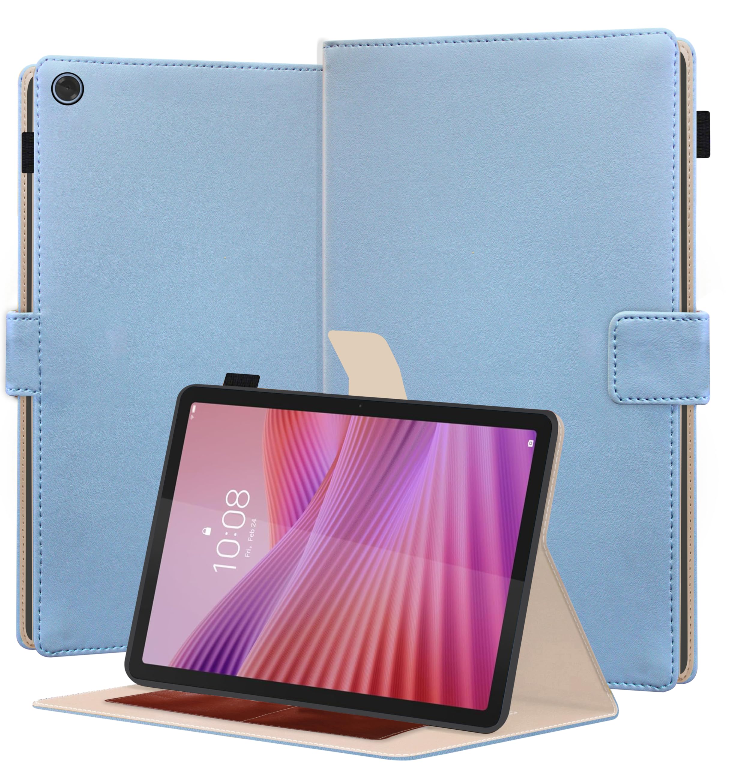 TGK Flip Cover Case for Lenovo Tab 10.1 inch 2025 TB-311FU/TB-311XU with Stylus Holder (Sky Blue)-image-41
