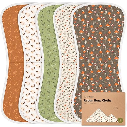 Vista 40 de Paños orgánicos para eructos para bebés niños y niñas, paquete de 5 paños de algodón súper absorbentes para bebés, trapos suaves y afelpados
