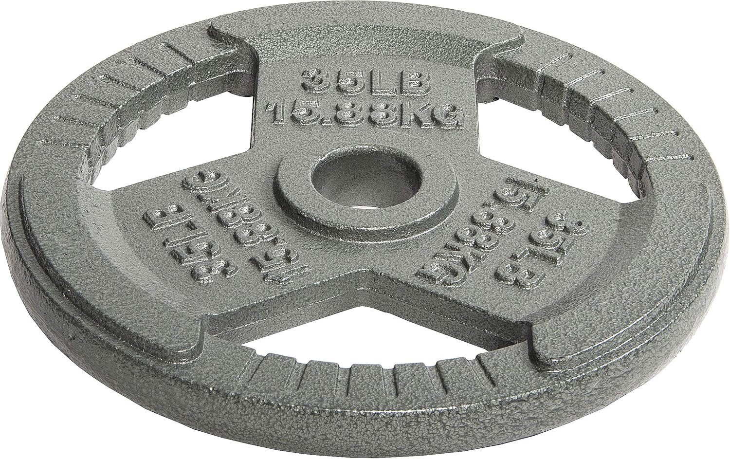 Fitvids Cast Iron Plate Weight Plate for Strength Training and Weightlifting, 2-Inch Center, 35LB (Single)