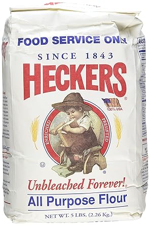 Amazon Com Heckers Unbleached All Purpose Flour 5 Lbs Wheat Flours And Meals Grocery Gourmet Food