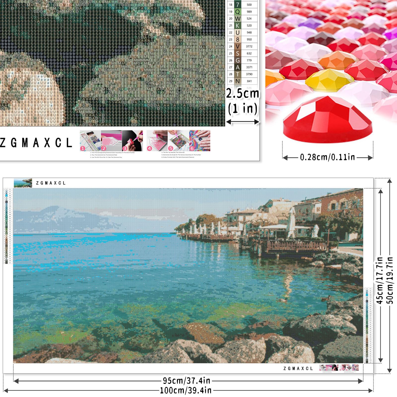 ZGmaxCL Fai da Te 5D Diamond Painting Kit Completo Dipinto di Paesaggio