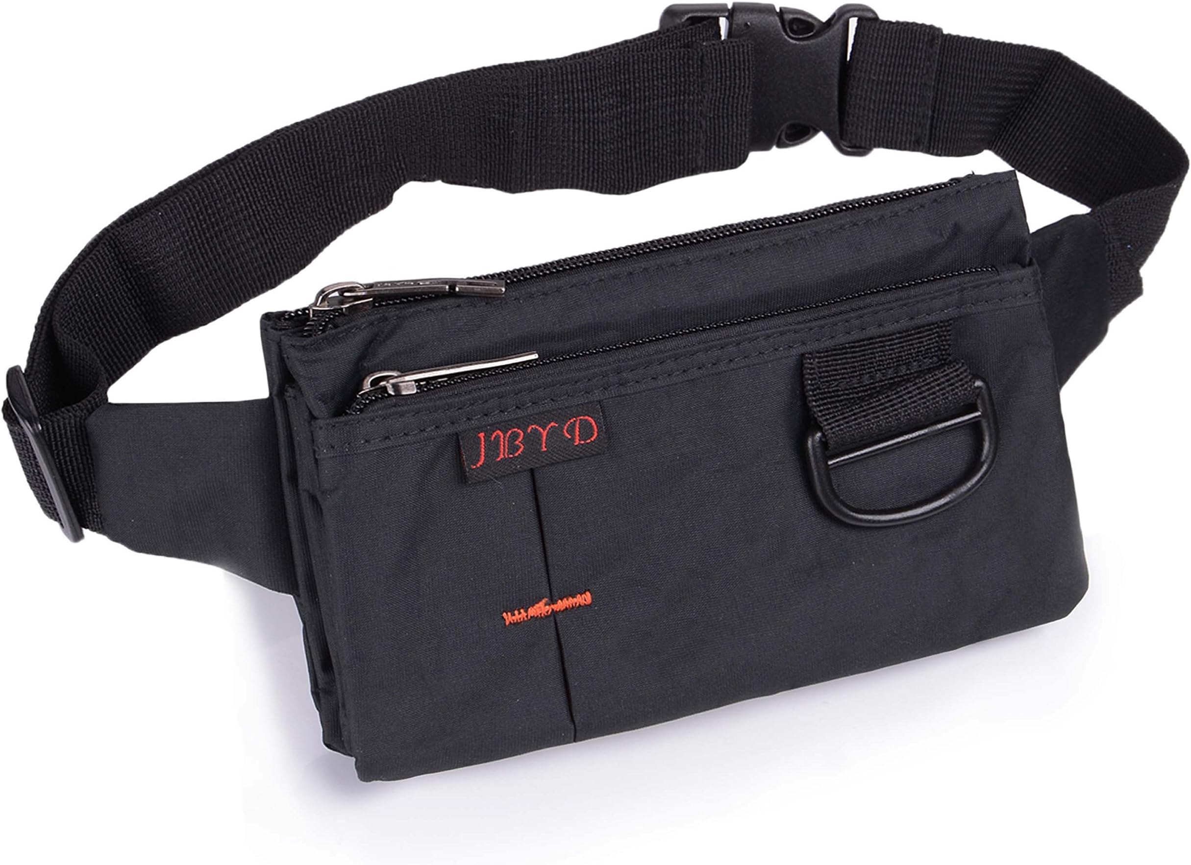 liangdongshop Travel Waist Bag Sporty Fanny Pack Unisex Water Resistant Nylon Sport Bumbag Crossbody Chest Pouch(Black)