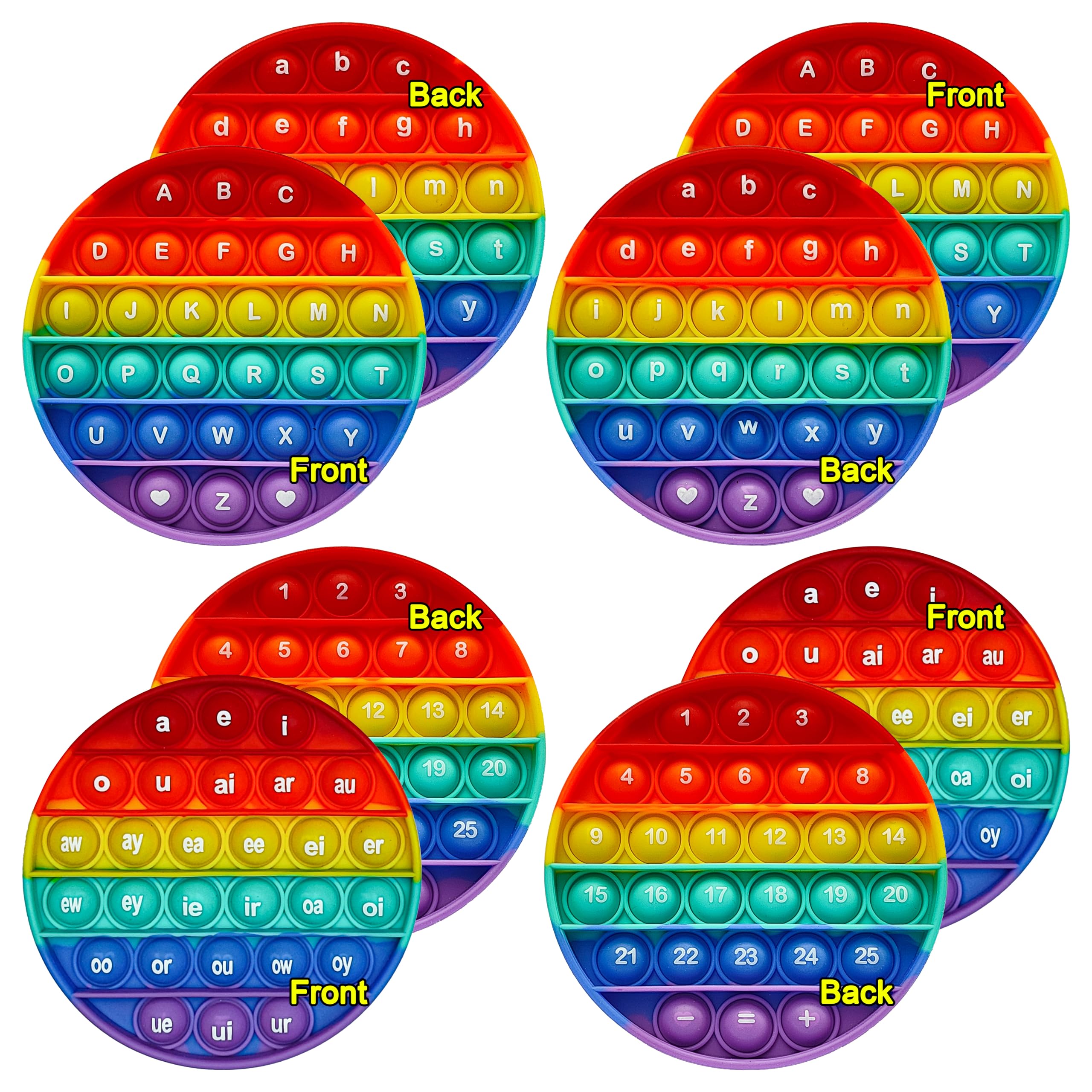 Snapklik.com : Proweber Alphabet Pop Fidget Toy Letters ABC Numbers ...