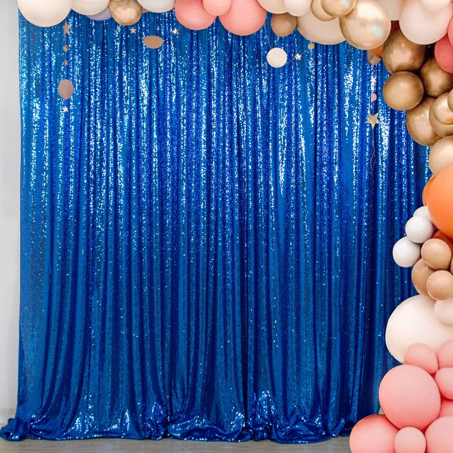 Authentic Crazy Deals Sequin Backdrop Royal Blue 8FTx10FT Glitter Backdrop Photography Background 96Inchx120Inch Blue Shimmer Sequin Fabric Photo Booth Backgrounds for Wedding Banquet Graduation Prom Event Birthday