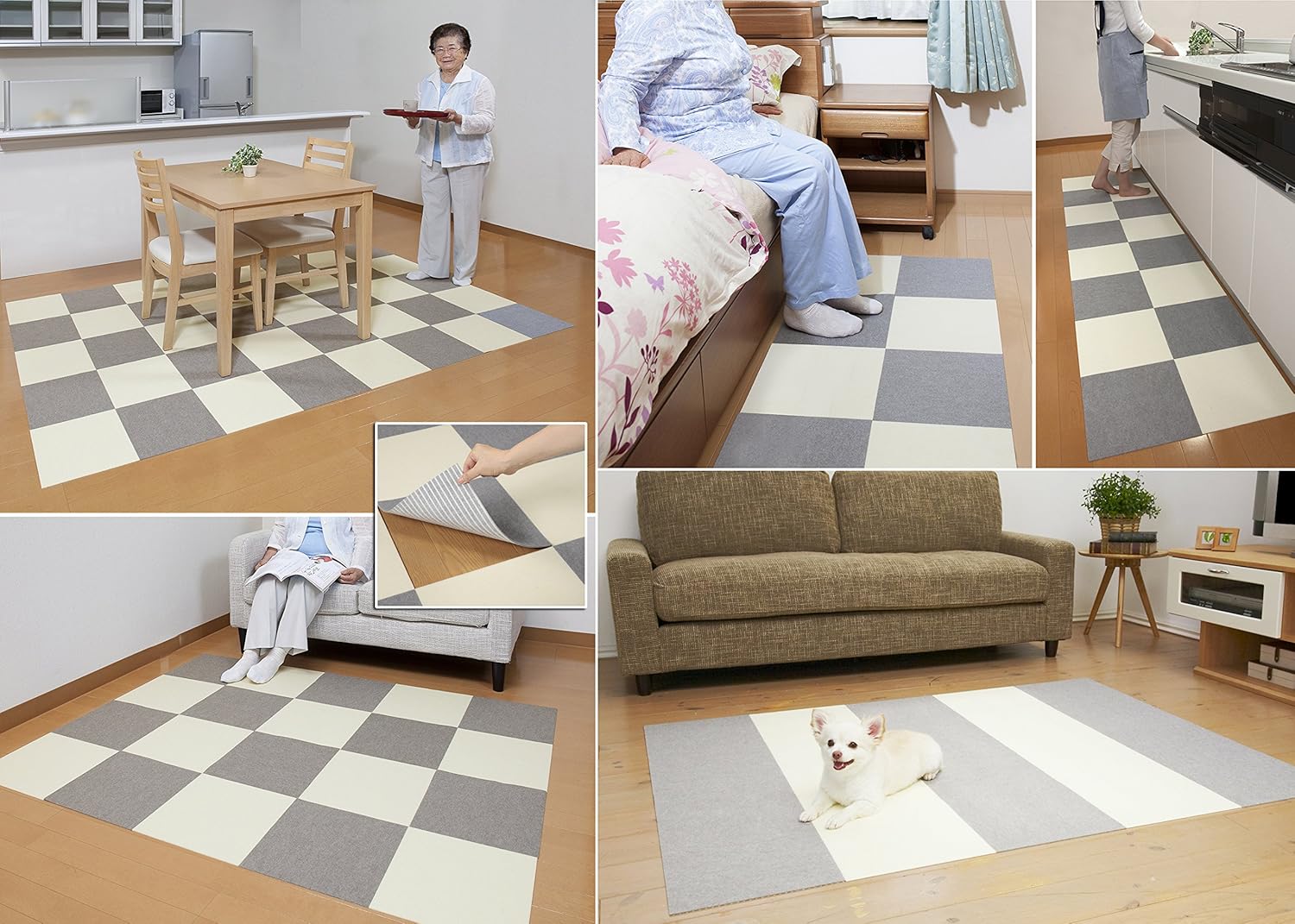 タイルカーペットのカラーバリエーションイメージ