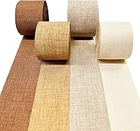 Vista 11 de Cinta de satén de otoño de 65.7 yardas x 1.97 pulgadas de ancho, color marrón, naranja, amarillo, para manualidades, regalos, envoltura, tarjeta