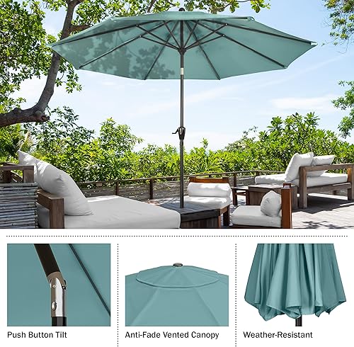 Miniatura 4 de Pure Garden 10 Foot Aluminum Patio Umbrella With Auto Tilt
