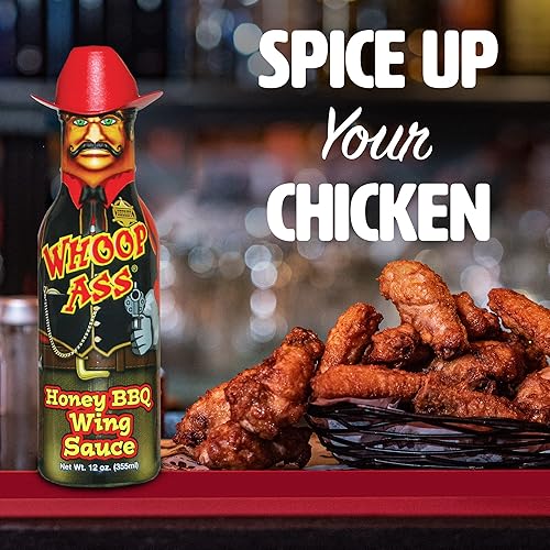 Miniatura 3 de WHOOP Honey Cowboy - Salsa de ala para barbacoa - Prueba si te atreves! - Regalo gourmet perfecto para el fanático de la salsa de alas