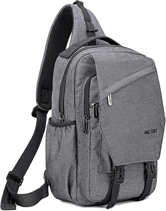 NICGID Sling Bag Backpack, 13.3 14.1 Laptop Bag Crossbody Shoulder Chest Backpacks Travel Outdoors for Men Women