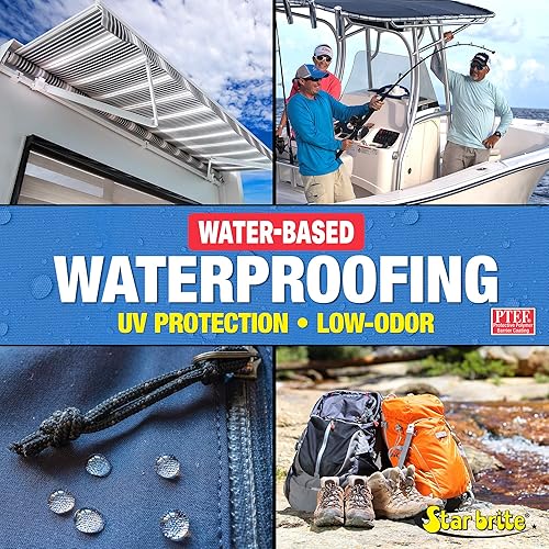 Miniatura 3 de STAR BRITE Impermeabilización a base de agua de bajo olor, añade y restaura la repelencia al agua y la protección UV a nuevos tejidos delicados,