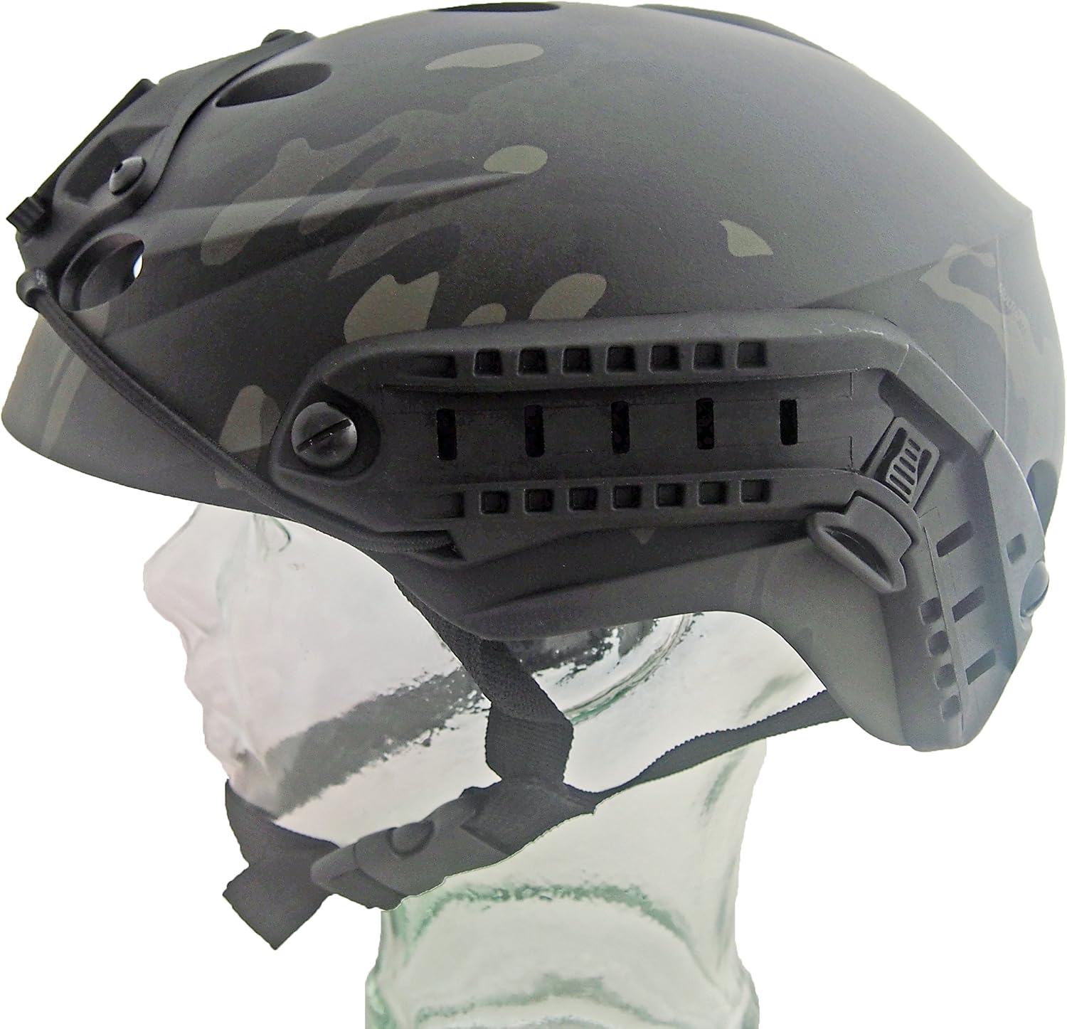 DLP Lightweight Tactical Bump Helmet - ImpaX Recon - High Cut Operator Style Military Airsoft Helmet - Fast MICH ACH - Removable NVG Mount and Side ARC Rails