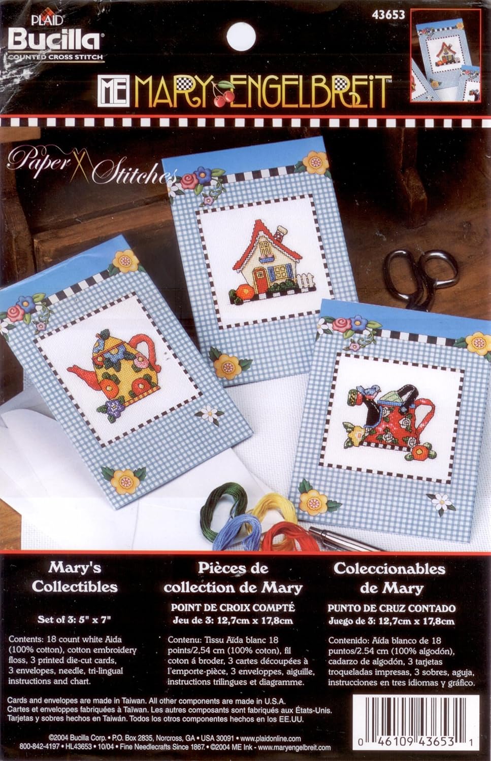 Plaid Bucilla Mary Engelbreit Paper Stitches Counted Cross