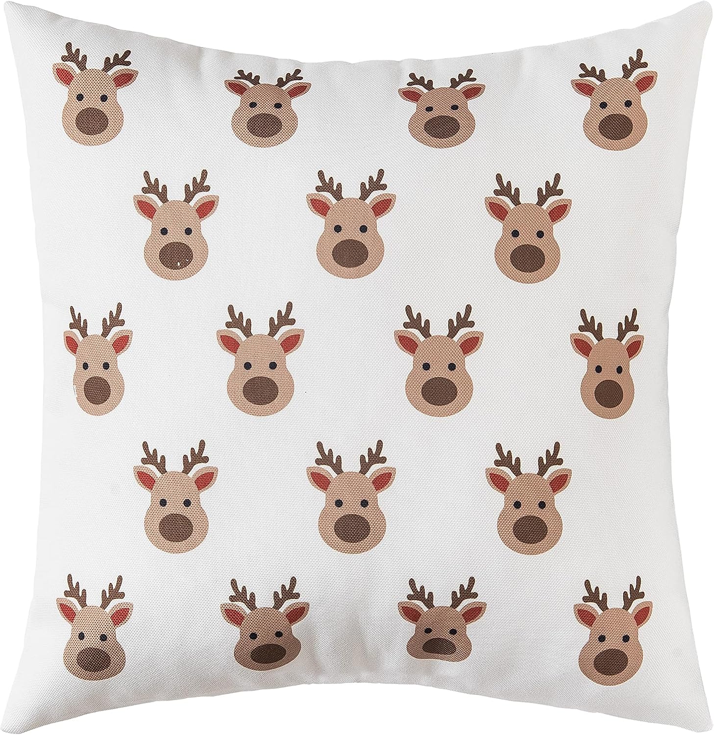C&F Home Reindeer Season Christmas Indoor/Outdoor Accent Pillow 18" x 18" 18" x 18" Brown
