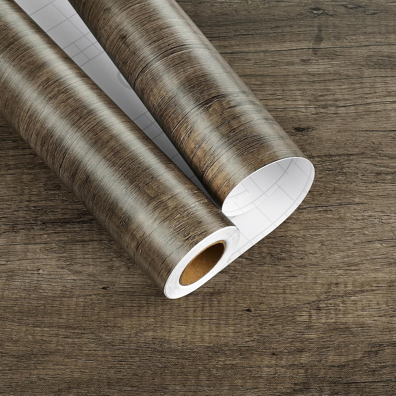 Brown Wood Contact Paper Peel and Stick Countertops Waterproof Self Adhesive Wooden Wallpaper Vintage Thicken Wood Grain Contact Paper for Kitchen Cabinet Wrap Desk Table Wrap 15.7"×78.7"