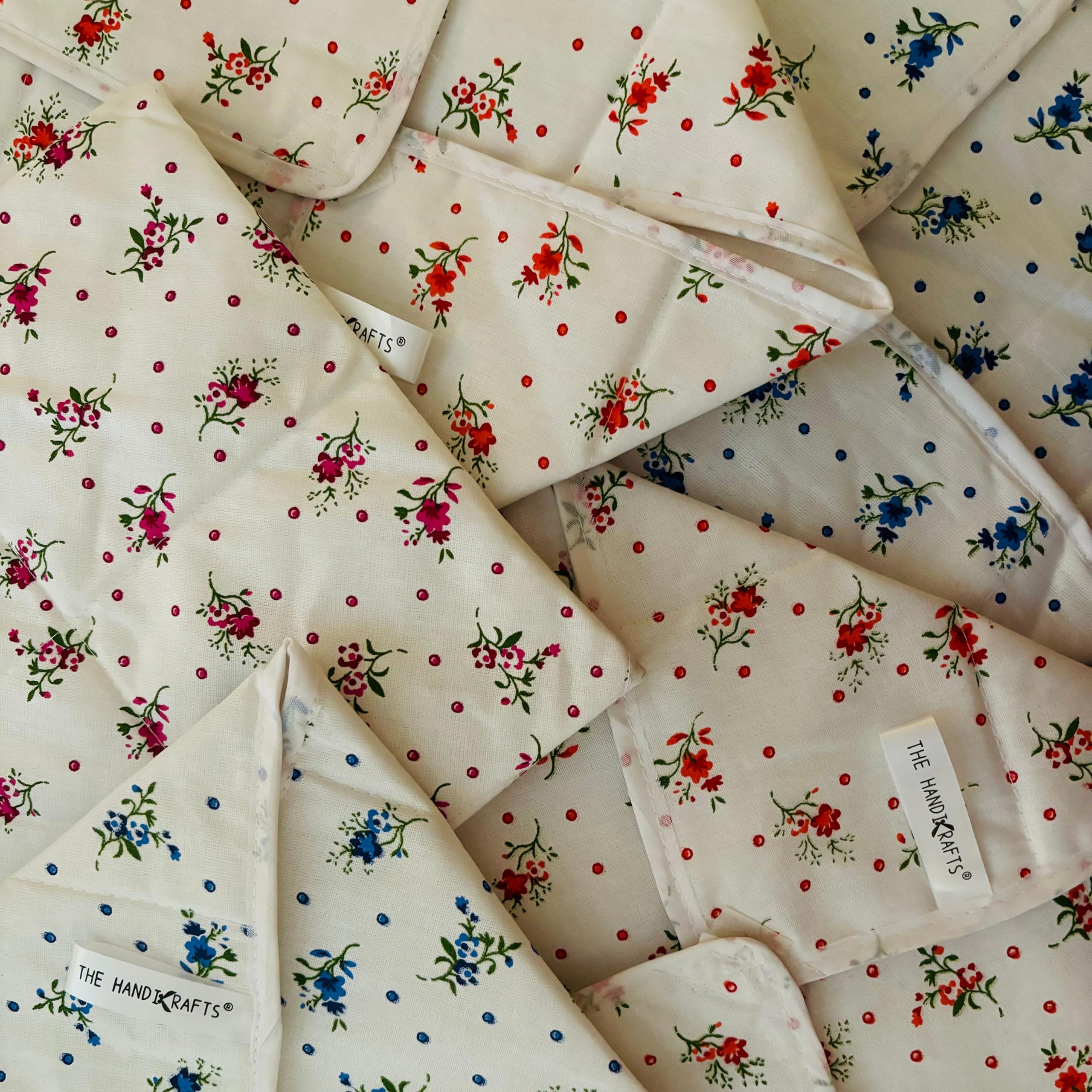 TheHandikrafts Set of 5 Roti Chapati Cover 100% Cotton Traditional Roti Rumals Tortilla Covers