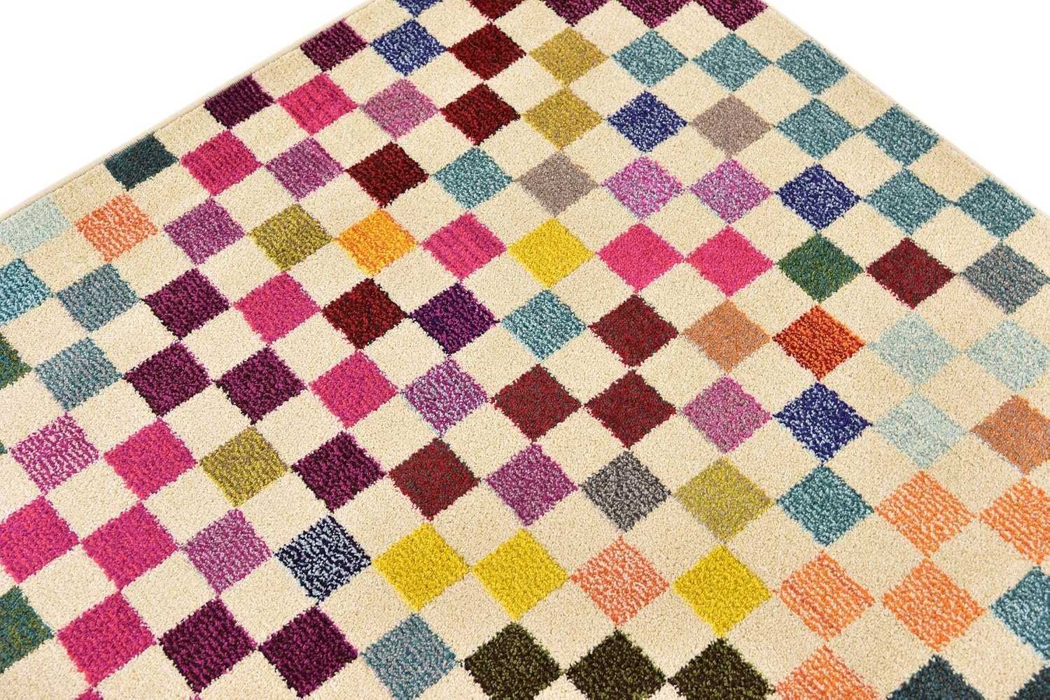 Unique Loom Chromatic Collection Modern Geometric & Vibrant Abstract Area Rug For Any Home Décor (8' 0 x 10' 0 Rectangular, Multi/ Beige)