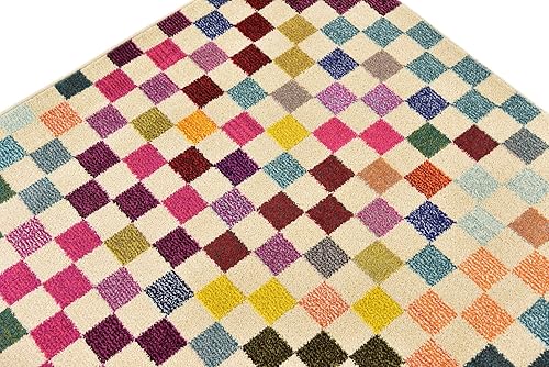 Miniatura 5 de Unique Loom Chromatic Collection - Alfombra abstracta moderna geométrica y vibrante para cualquier decoración del hogar, 8 x 10 pies, multicolor y