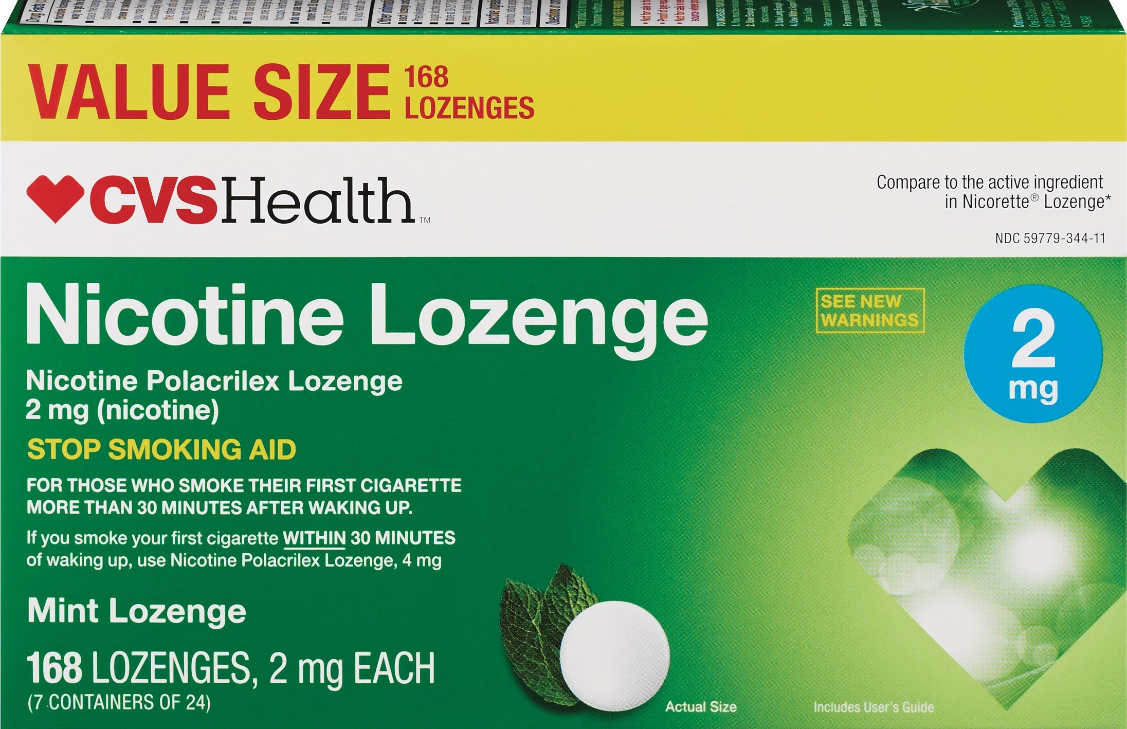 Nicotine Lozenge 2 mg Mint 168 Lozenge (Mint, 2 mg)