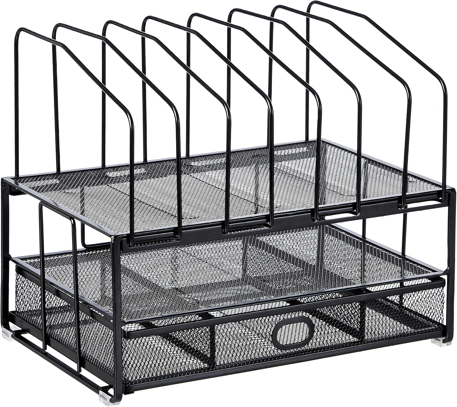  Basics Mesh Seven Slot File Organizer : Office Products