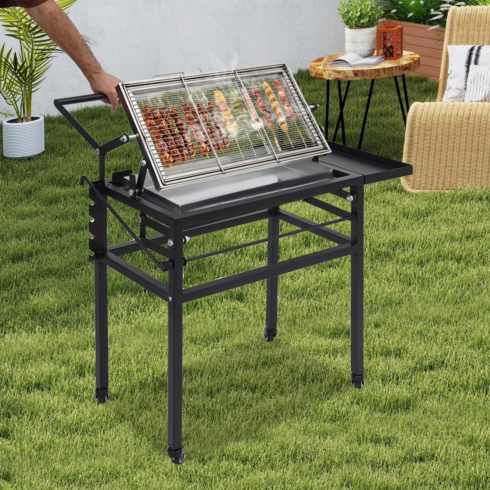 Amazon.com: Flip Grill for BBQ, Portable Charcoal Flip Grill, 360