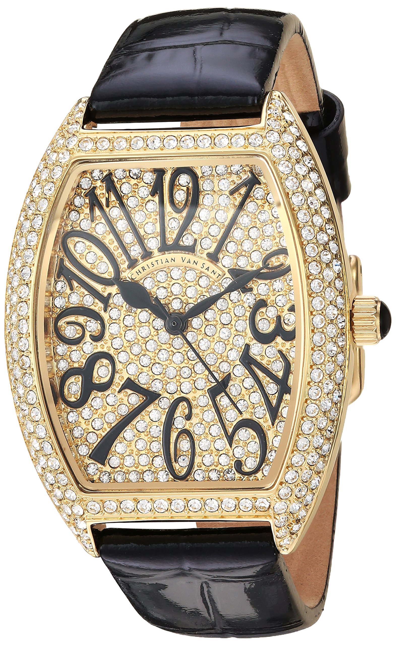 Christian Van Sant Women's CV4820 Elegant Analog Display Quartz Black Watch