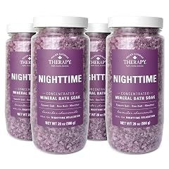 Village Naturals Therapy Nighttime Concentrated Mineral Bath Soak 20 oz Pack of 4