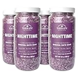 Village Naturals Therapy Nighttime Concentrated Mineral Bath Soak, 20 oz, Pack of 4
