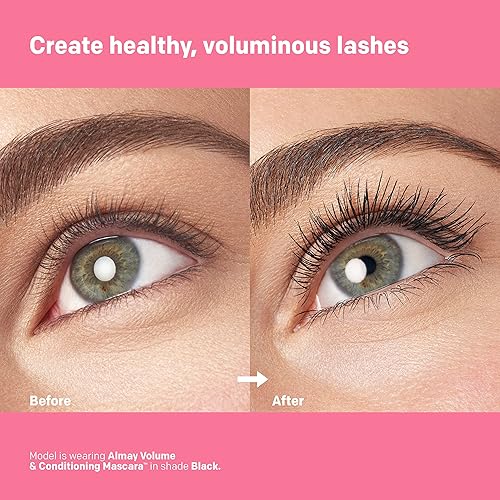 Miniatura 6 de Almay Máscara de volumen y acondicionamiento, hidratante durante todo el día, 40 negro más negro, 0.27 onzas líquidas
