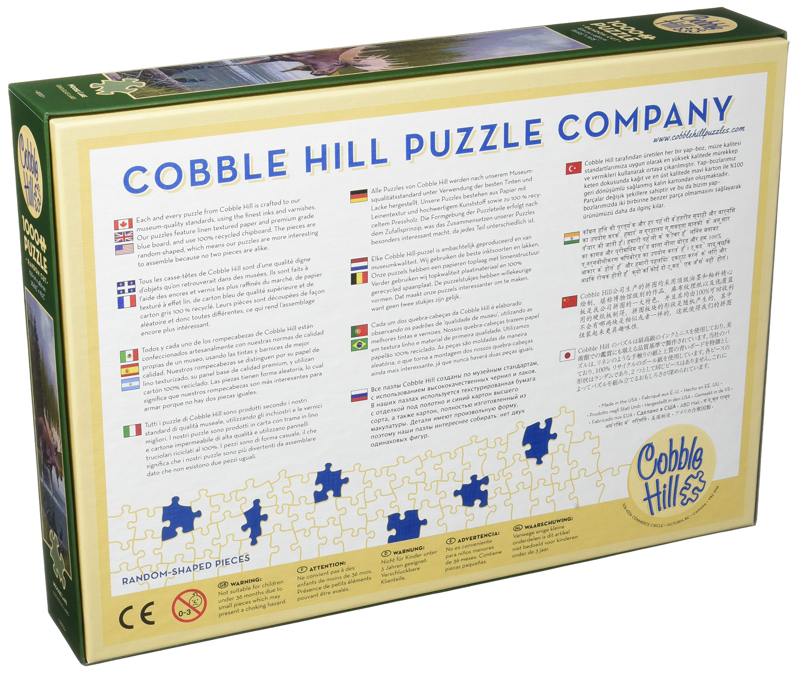 Cobble Hill 1000 Piece Puzzle: Moose Lake - Reference Poster Included...