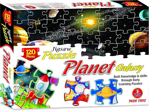 Educational Planet Galaxy Jigsaw Puzzle for Kids, Includes 120 Pieces of Fun Puzzle (Planet)
