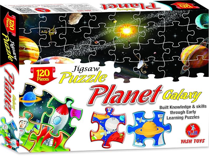 Educational Planet Galaxy Jigsaw Puzzle for Kids, Includes 120 Pieces of Fun Puzzle (Planet)