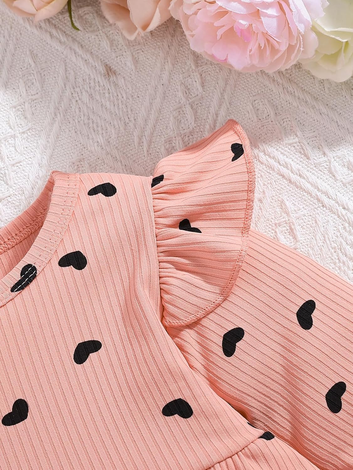 Baby Girls Clothes Toddler Girl Outfits Fall Infant WInter Ribbed Pants Set for 6 9 12 18 24 Months 2t 3t Girls - Image 4