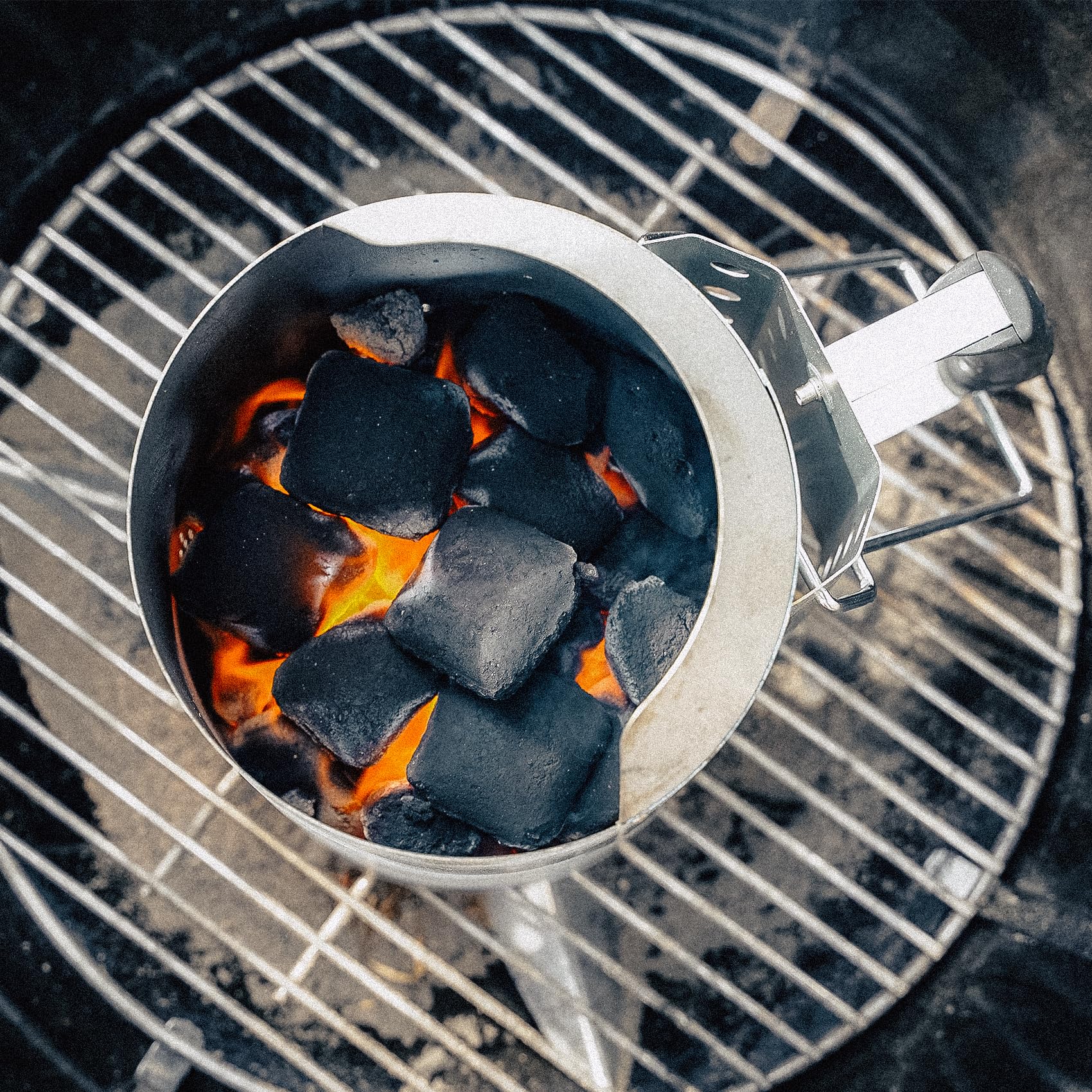 onlyfire Grande Accenditore a Ciminiera con Sicurezza Isolata Termicamente, Accenditore Rapido per Barbecue e Griglie a Carbonella