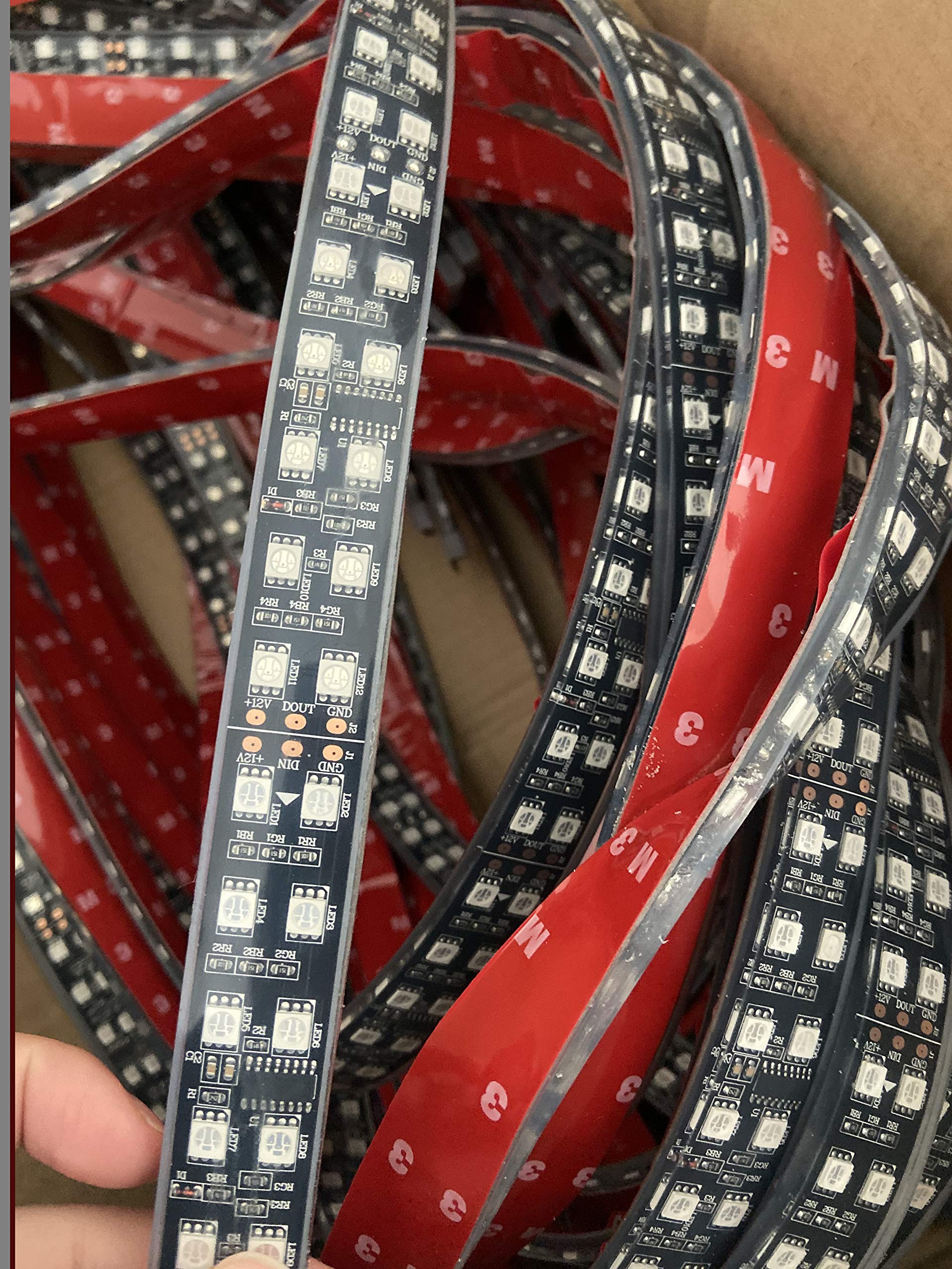 Sando Tech 1PC 4Ft Double Row Dream Chasing Flow Led Strip Light IP68 Waterproof 15.5''