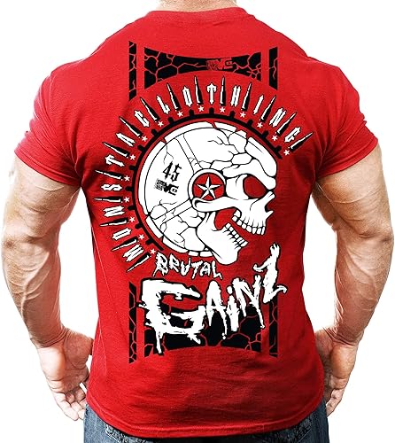 Camiseta Monsta Clothing Co. para hombre de entrenamiento de culturismo (BuiltTough) (A BKWT)